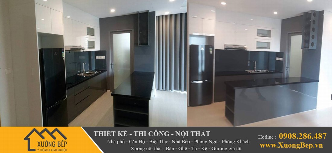 Mẫu tủ bếp bằng gỗ công nghiệp đang thịnh hành - Hình ảnh công trình - 09