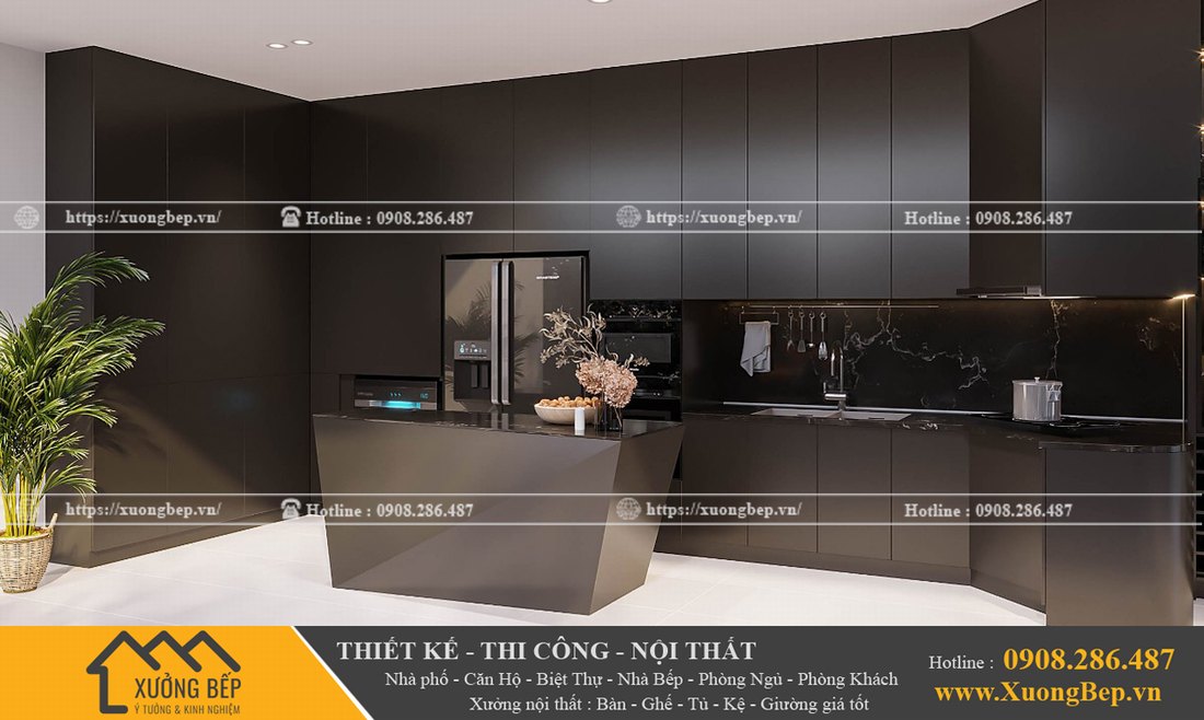 Mẫu tủ bếp bằng gỗ công nghiệp đang thịnh hành - Hình ảnh công trình - 0112