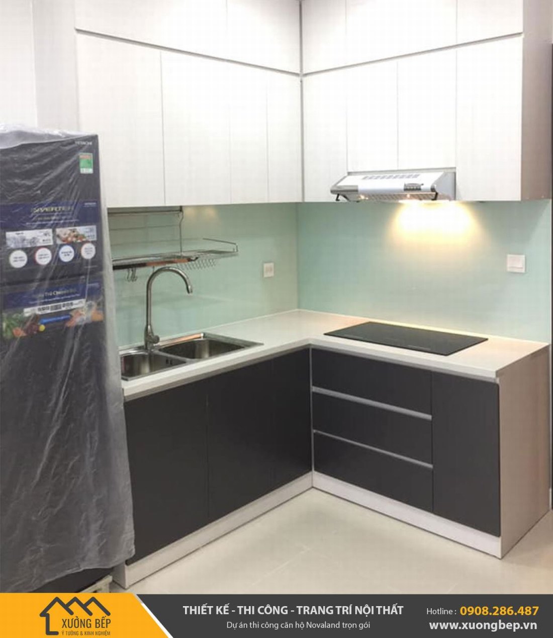 Mẫu tủ bếp bằng gỗ công nghiệp đang thịnh hành - Hình ảnh công trình - 02