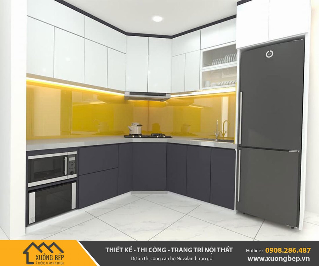 Mẫu tủ bếp bằng gỗ công nghiệp đang thịnh hành - Hình ảnh công trình - 04