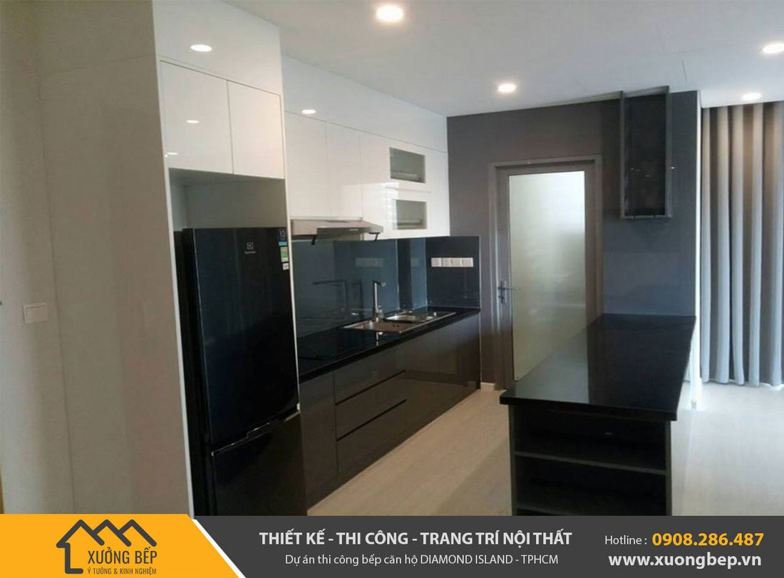 Mẫu tủ bếp bằng gỗ công nghiệp đang thịnh hành - Hình ảnh công trình - 05