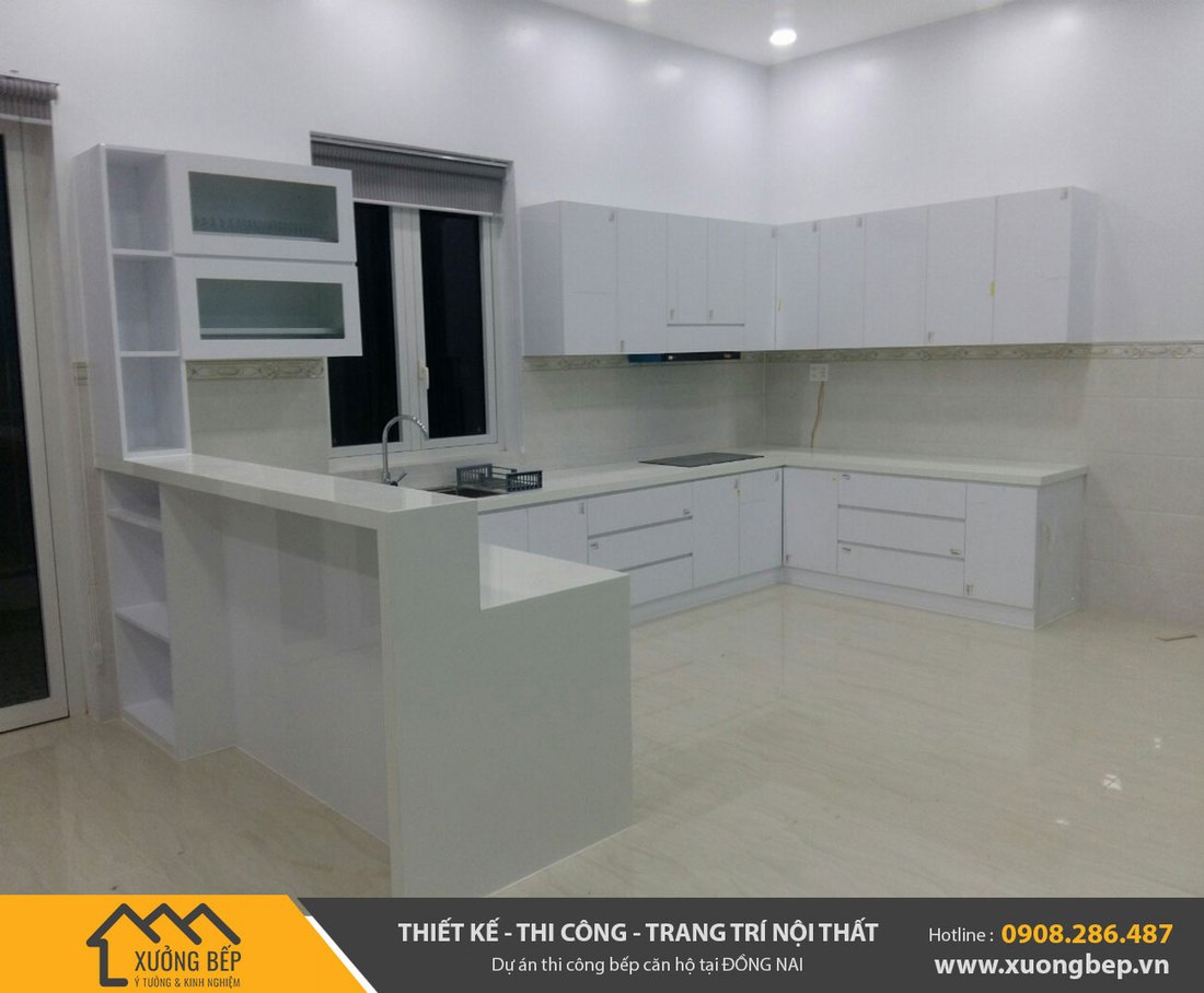 Mẫu tủ bếp bằng gỗ công nghiệp đang thịnh hành - Hình ảnh công trình - 06