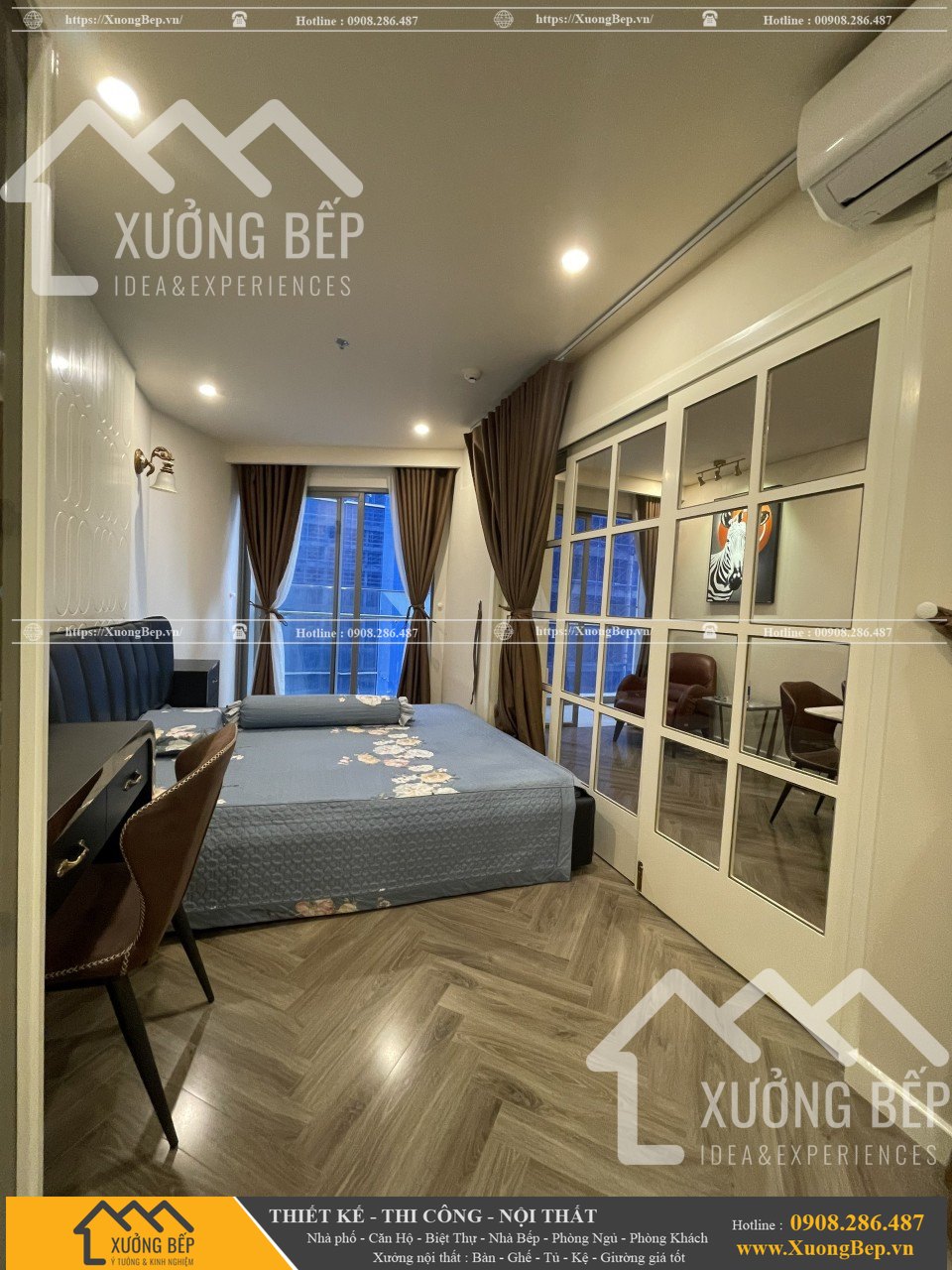 Thiết kế thi công nội thất căn hộ 45 mét căn hộ du lịch 1