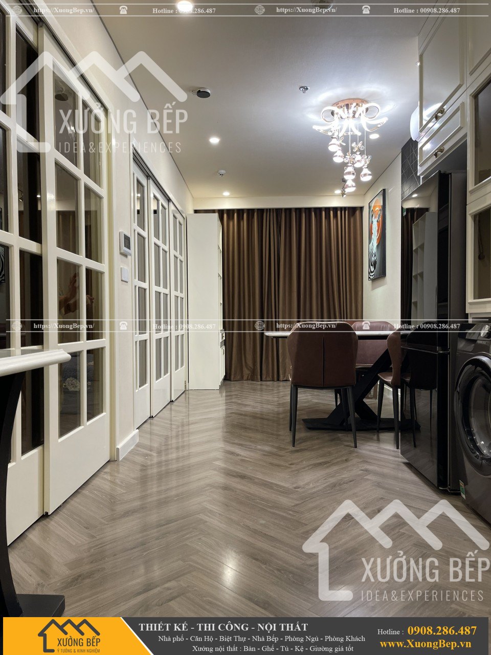 Thiết kế thi công nội thất căn hộ 45 mét căn hộ du lịch 4