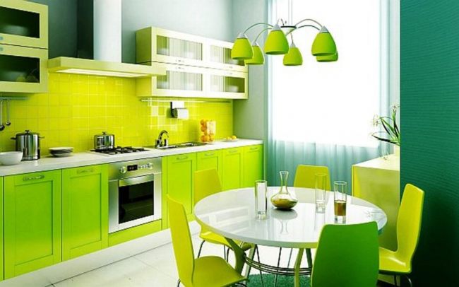 Nội thất nhà bếp xanh lá đẹp tươi mát 7