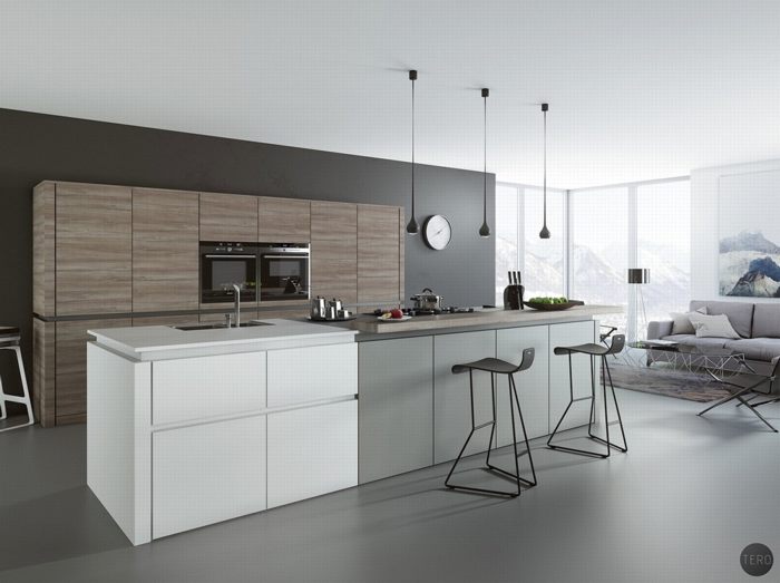 bếp màu xám đẹp 15