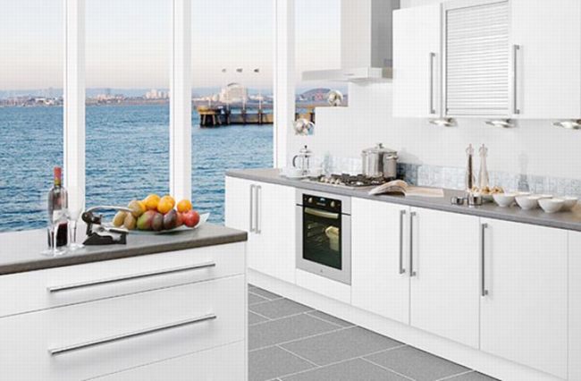 Nội thất căn bếp sang trọng với màu trắng 6