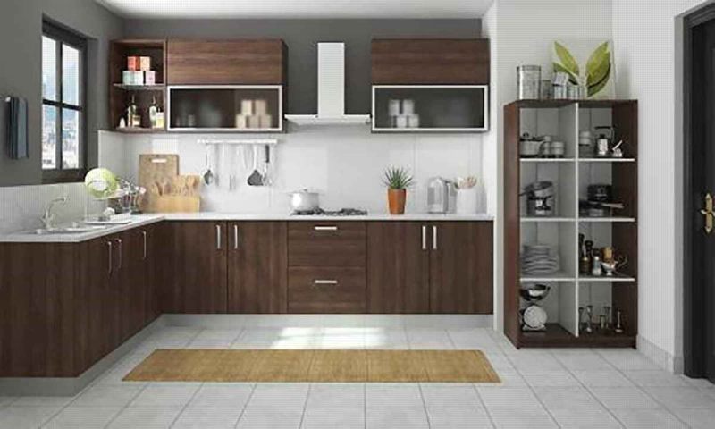 Nội thất nhà bếp xinh,Tủ bếp gỗ chữ L 12