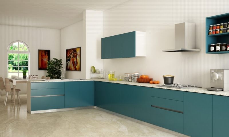 Nội thất nhà bếp xinh,Tủ bếp gỗ chữ L 13