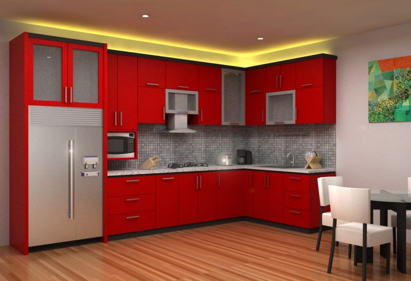 Nội thất nhà bếp xinh,Tủ bếp gỗ chữ L 14