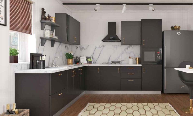 Nội thất nhà bếp xinh,Tủ bếp gỗ chữ L 22