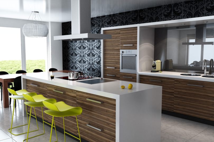 Tủ bếp gỗ đẹp tủ bếp chữ I,nội thất nhà bếp,nhà bếp xinh 15