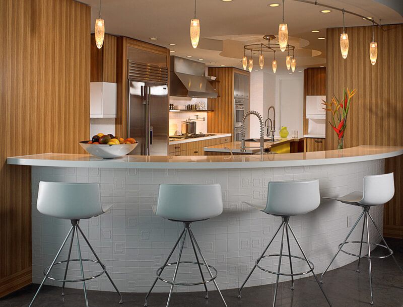 Mẫu tủ bếp có quầy bar đẹp sành điệu sang trọng 3