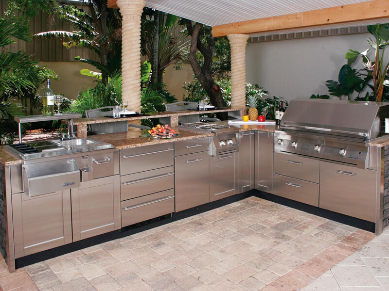 Mẫu tủ bếp Inox đẹp , nội thất nhà bếp inox 3