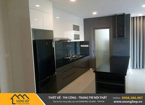 Dự án thiết kế thi công nhà bếp căn hộ DIAMOND ISLAND tại TPHCM